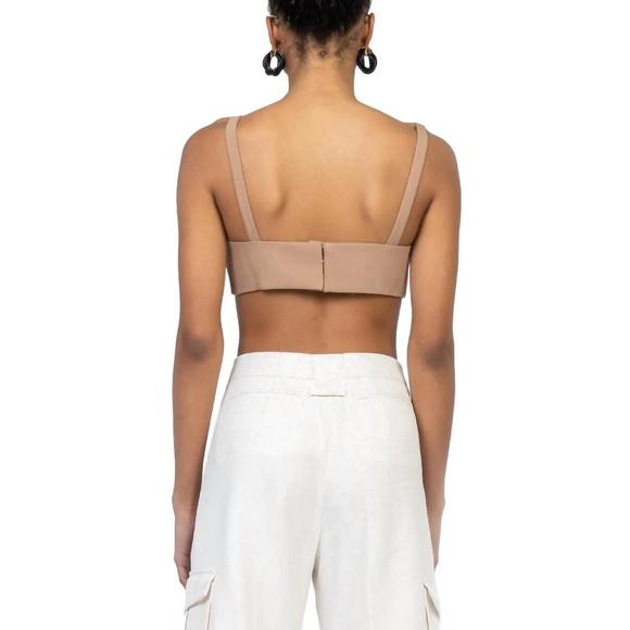 NEW RONNY KOBO como top in tan - Picture 2 of 2